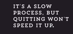 It's a slow process, but quitting won't speed it up - Fitness Quote by Personal Trainer Milwaukee WI